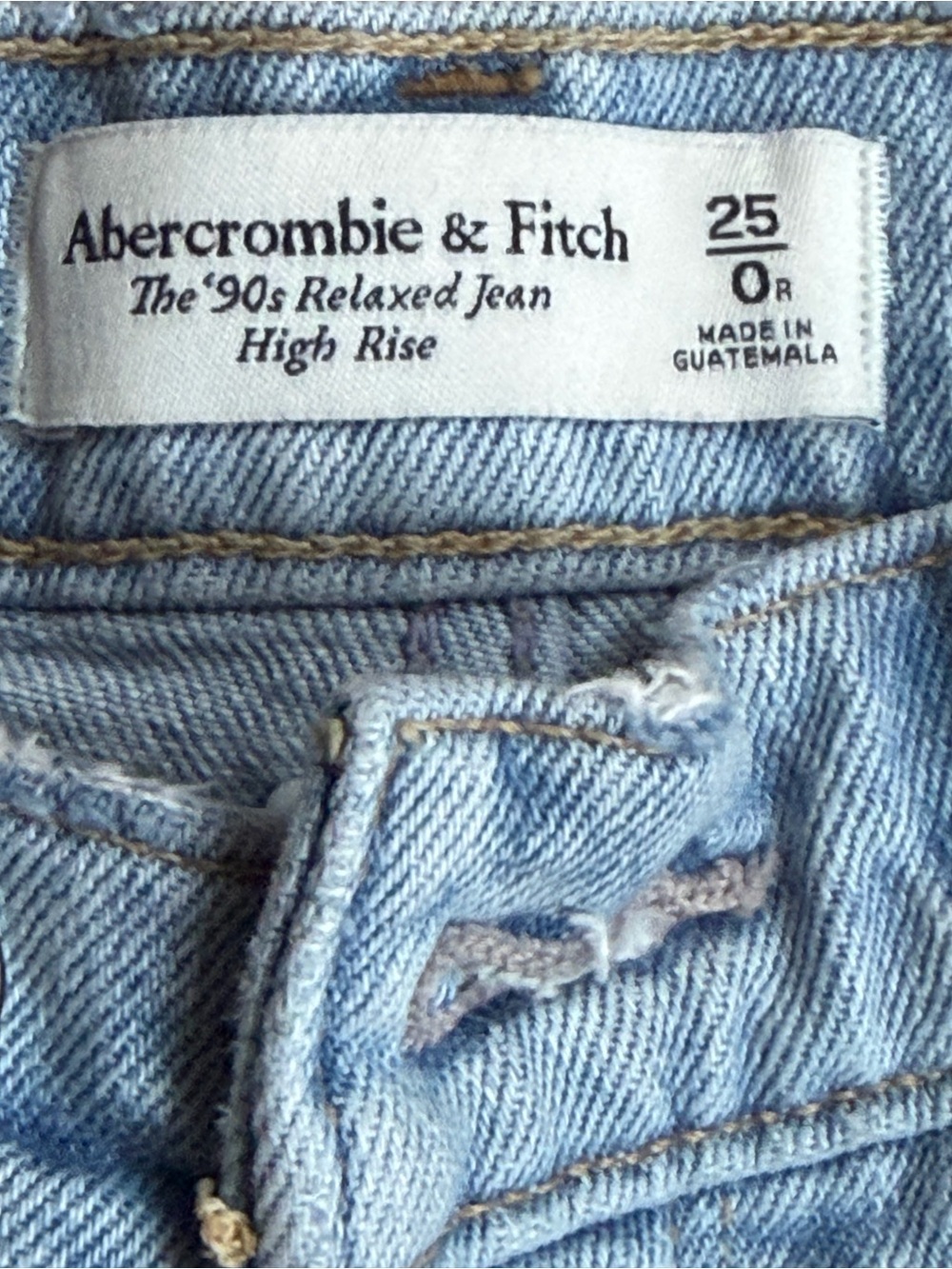 Abercrombie & Fitch The ’90s Relaxed High Rise Jeans – Size 25 - Picture 4 of 11
